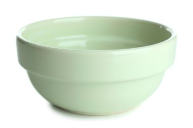 boş kase üzerinde beyaz izole