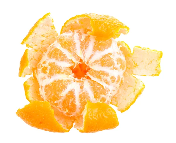 Reife süße Mandarine, isoliert auf weiß — Stockfoto