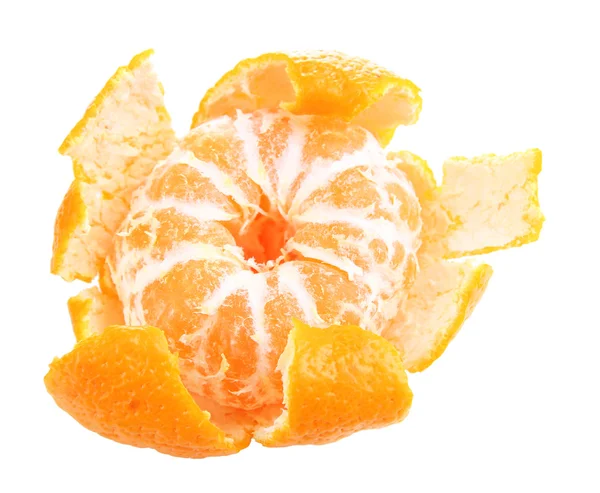 Reife süße Mandarine, isoliert auf weiß — Stockfoto