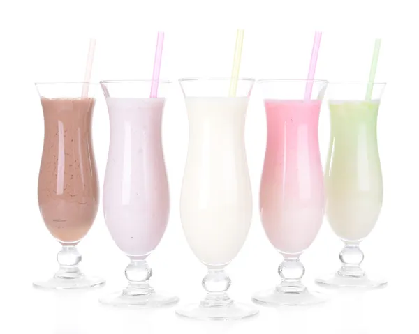 Milk shakes isolated on white — Stock Photo, Image