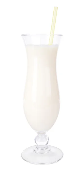 Latte frullato isolato su bianco — Foto Stock
