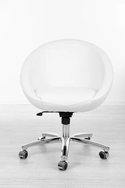 Modern chair in room on white background — Stock Photo, Image