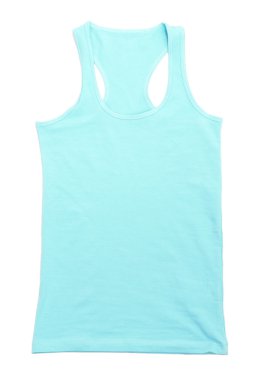 Yeşil singlet üzerinde beyaz izole