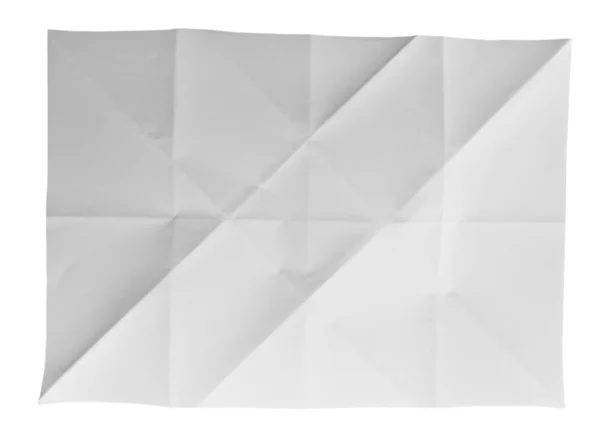 Hoja de papel plegada blanca de cerca — Foto de Stock