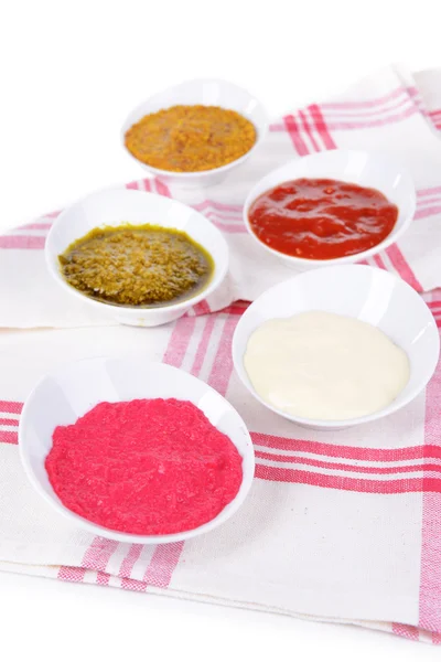 Various sauces on table close-up — Stock Photo, Image