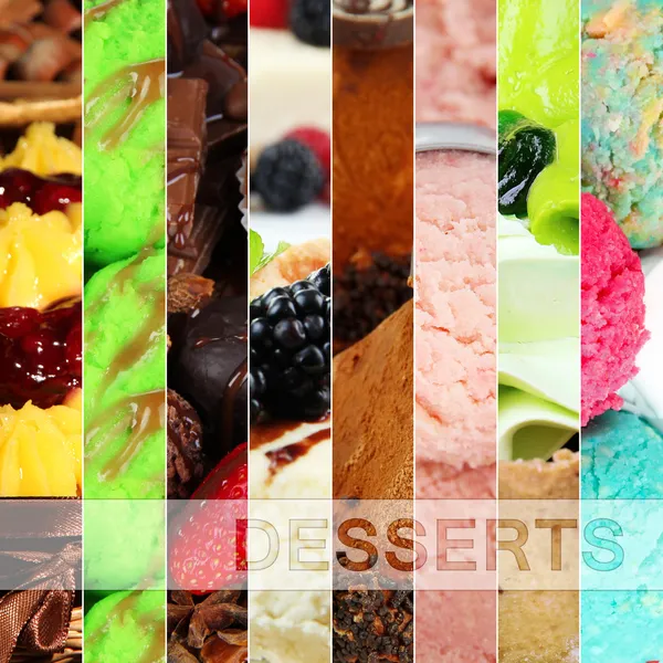 Bolos doces com chocolate no prato na mesa close-up — Fotografia de Stock