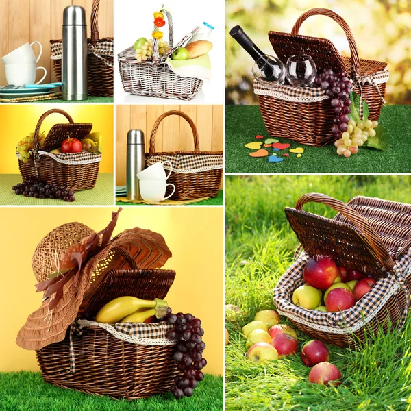 Collage of summer picnic — Stock Photo, Image