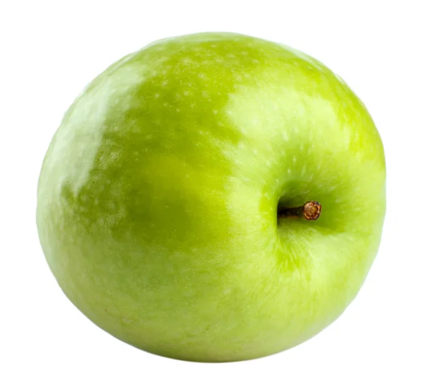Friss zöld alma, elszigetelt fehér — Stock Fotó