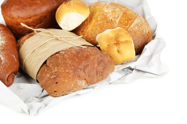 Different types of bread close up — Stock Photo, Image