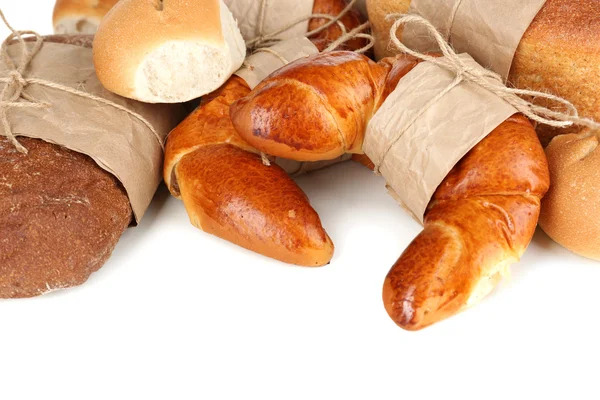 Различные виды хлеба вблизи — стоковое фото