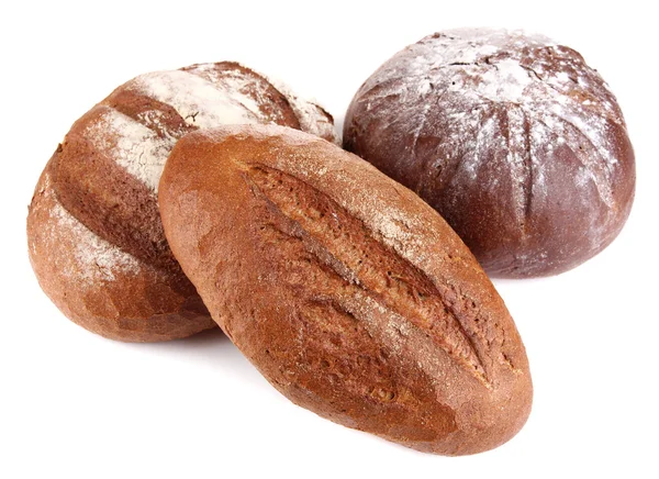 Råg bröd isolerad på vit — Stockfoto