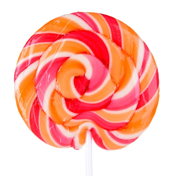 Fargerik lollipop isolert på hvitt – stockfoto