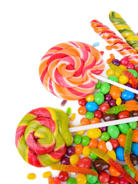 Diferentes caramelos de frutas de colores de cerca —  Fotos de Stock