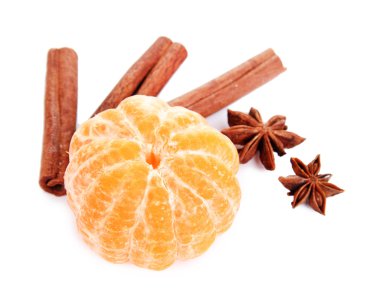 Olgun tatlı Kızıl ve beyaz izole baharat