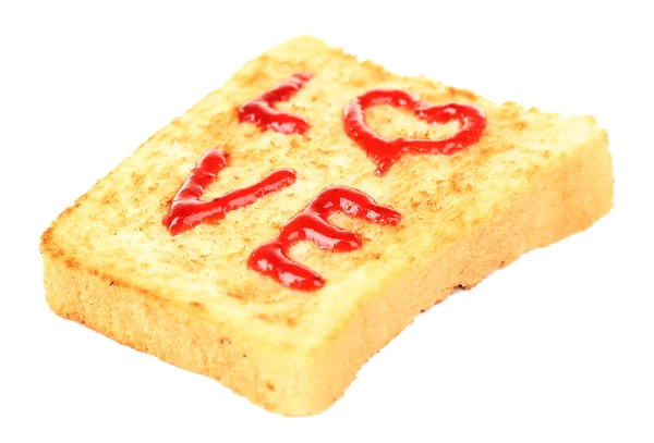 Výborný toast s marmeládou izolovaných na bílém — Stock fotografie