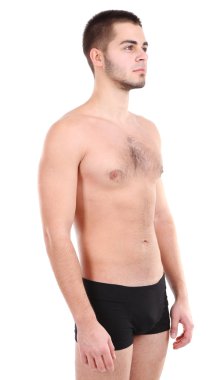 beyaz izole yakışıklı genç