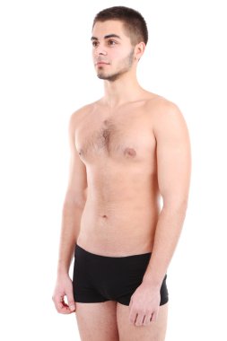 beyaz izole yakışıklı genç