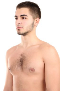 beyaz izole yakışıklı genç