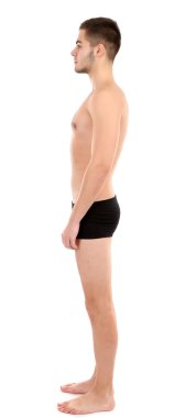 beyaz izole yakışıklı genç