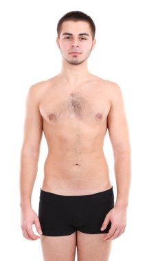 beyaz izole yakışıklı genç