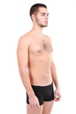 beyaz izole yakışıklı genç