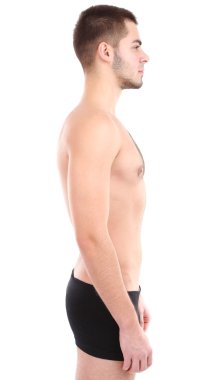 beyaz izole yakışıklı genç