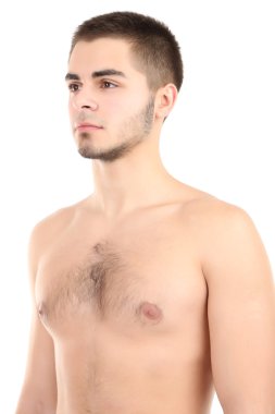 beyaz izole yakışıklı genç