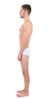 beyaz izole yakışıklı genç