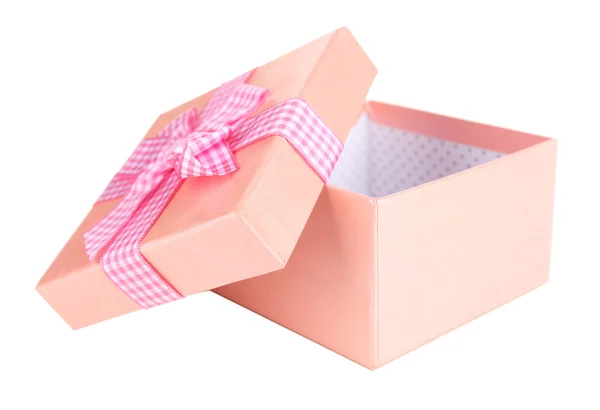 오픈 선물 상자 흰색 절연 — 스톡 사진