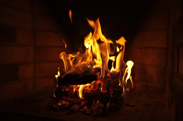Şöminede Ateş — Stok fotoğraf