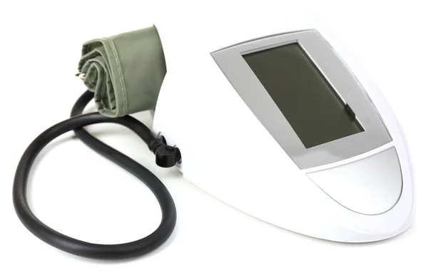 白で隔離される血圧モニター — ストック写真