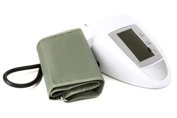 血压监视器上白色隔离 — 图库照片