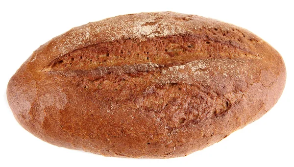 호밀 빵은 흰 바탕에 따로 놓는다 — 스톡 사진