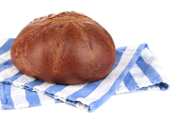 Chleb żytni na na białym tle serwetka — Zdjęcie stockowe