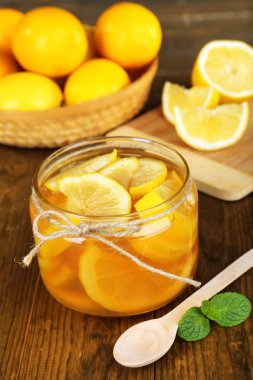 lezzetli limon reçel üzerinde tablo yakın çekim