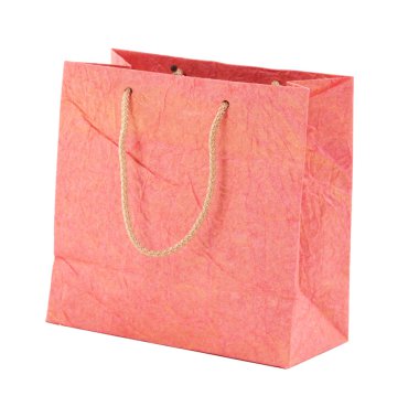 renkli alışveriş çantası, üzerinde beyaz izole