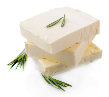 Beyaz izole lezzetli tereyağı