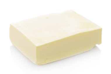 Beyaz izole lezzetli tereyağı