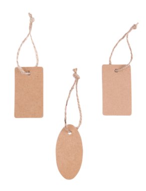 Etiketler üzerinde beyaz izole