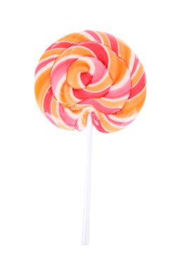 Renkli lolipop beyaza izole edilmiş.