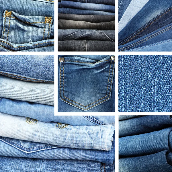 Jeans-Collage — Stockfoto