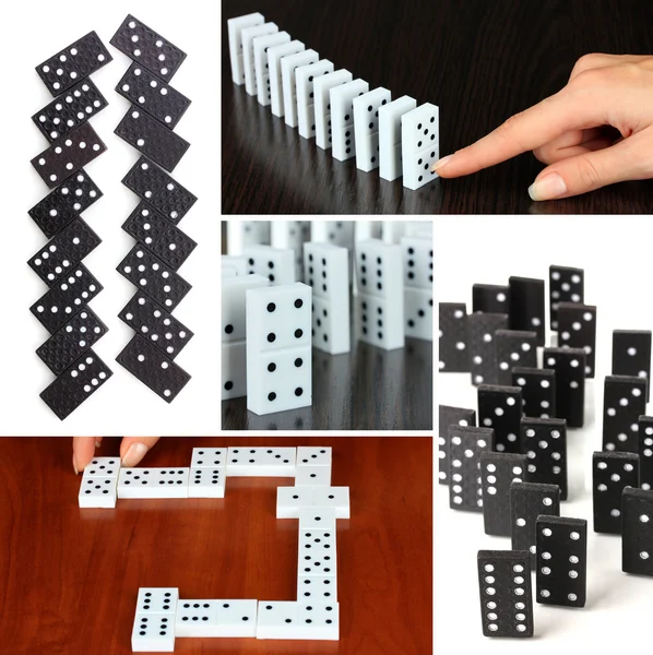 Collage Domino — Foto Stock