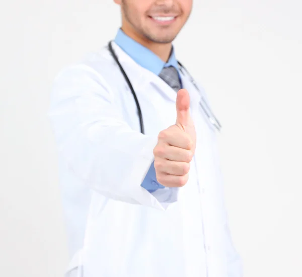 Male Doctor isolated on white background — Stock Photo, Image