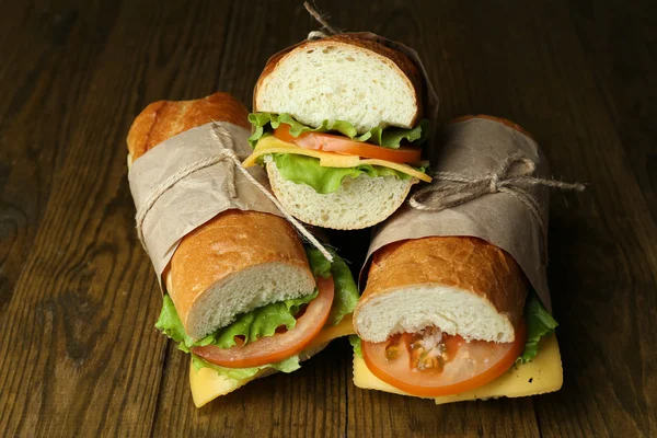 Fresh and tasty sandwich close up — Stock Photo, Image