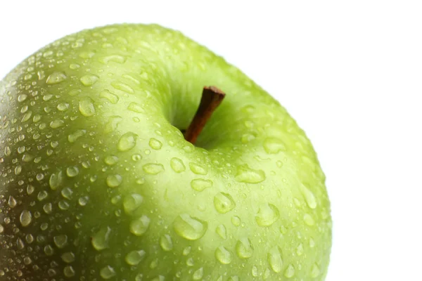 Beyaz izole taze yeşil elma — Stok fotoğraf