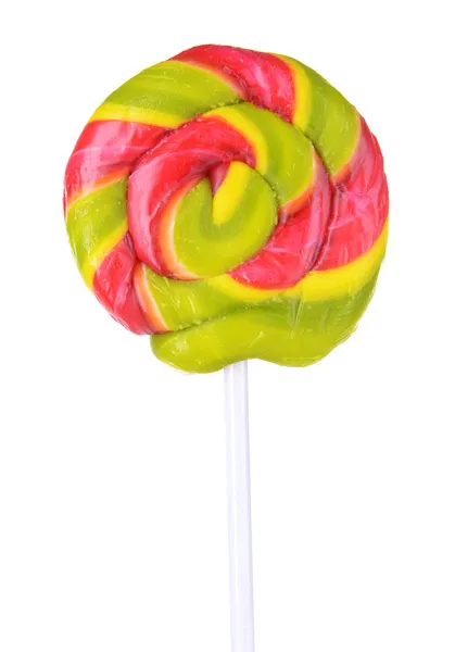 Fargerik lollipop isolert på hvitt – stockfoto