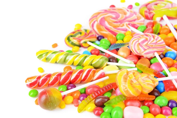 Different colorful fruit candy close-up — Stock Photo, Image