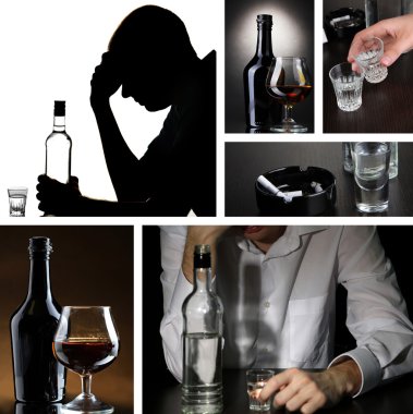 alkolizm yakın çekim kolaj