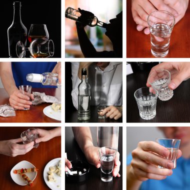 alkolizm yakın çekim kolaj
