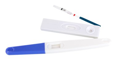 gebelik testleri üzerinde beyaz izole